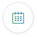 Dedicated Monthly AI Developer Model Calendar icon representing a dedicated monthly AI developer engagement model
