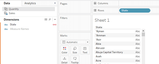 Blending the Data in Tableau