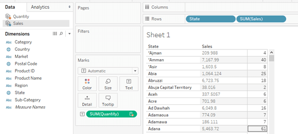 Blending the Data in Tableau