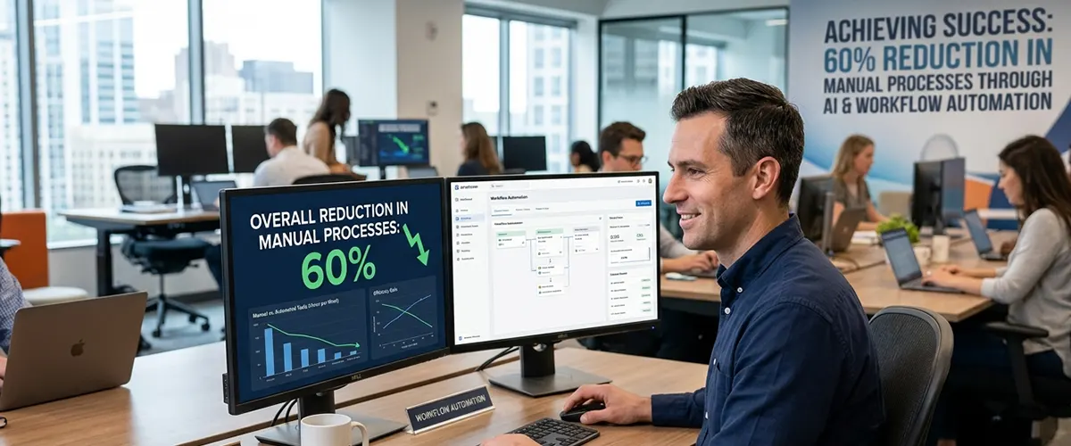 AI Workflow Automation with Dynamics 365 60% reduction in manual processes using Microsoft Dynamics 365 and Microsoft Copilot