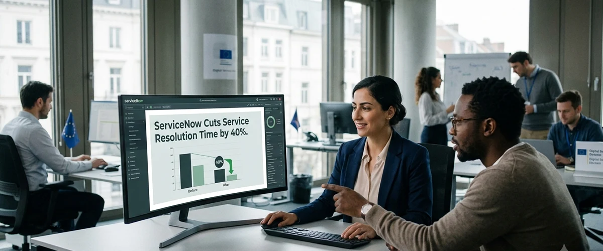 ServiceNow Cuts Service Resolution Time by 40% ServiceNow cuts resolution time by 40%.