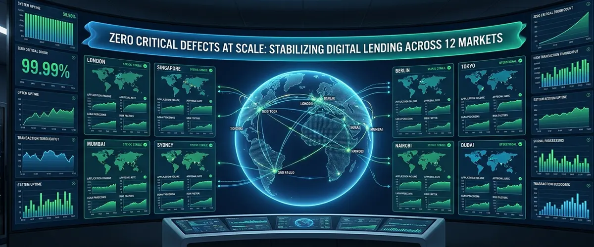 Software testing for a digital lending platform across 12 markets