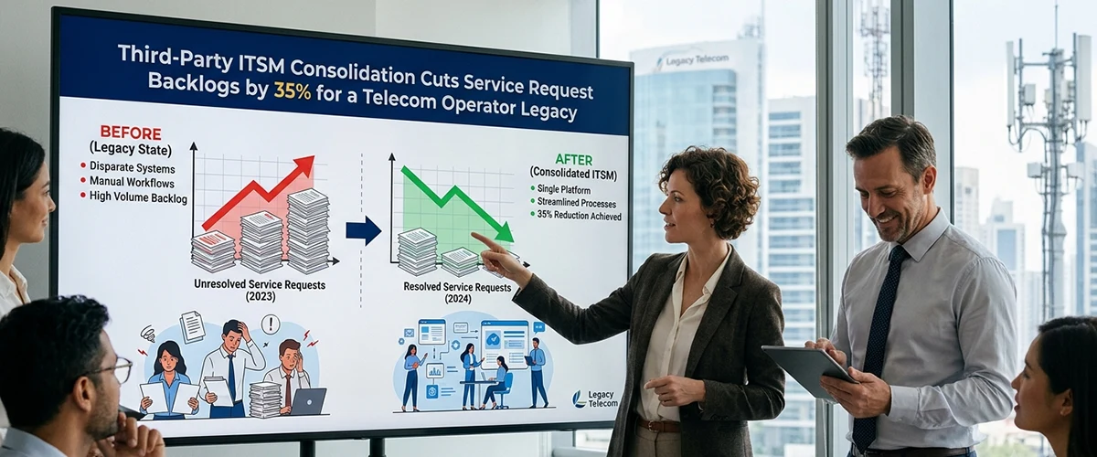 ServiceNow ITSM Consolidation Telecom Case Study ServiceNow ITSM consolidation for a telecom operator