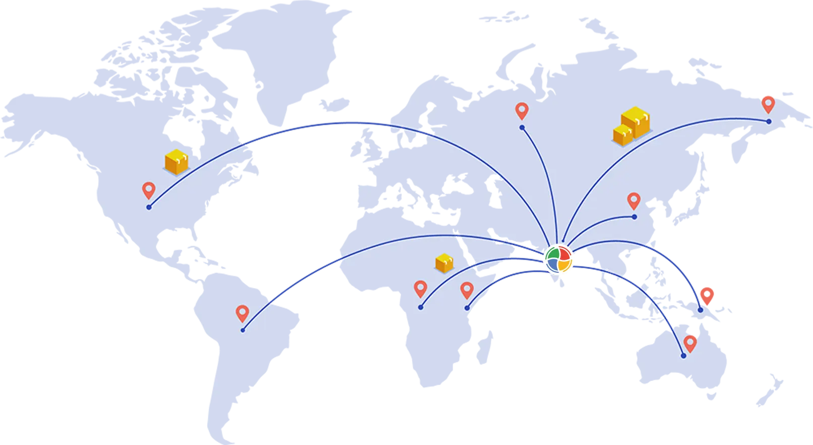World map showing Aegis Softtech global presence delivering offshore software development and IT consulting services across 20 plus countries