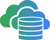 Cloud data warehouse services icon representing scalable cloud-native data architecture