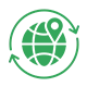 Global support icon representing worldwide Dynamics 365 support across multiple time zones