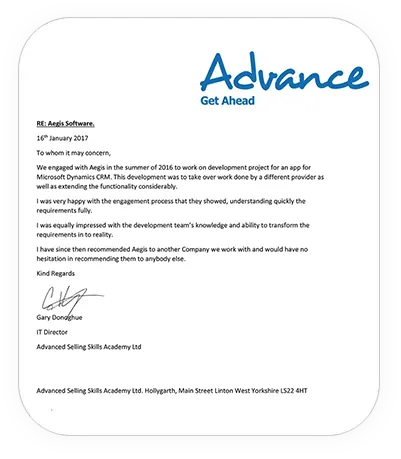 Advance Skills Client Testimonials