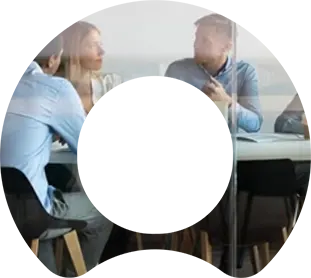 Business professionals discussing ServiceNow consulting and digital transformation