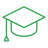 Graduation cap icon representing Snowflake consulting for government and educational institutions