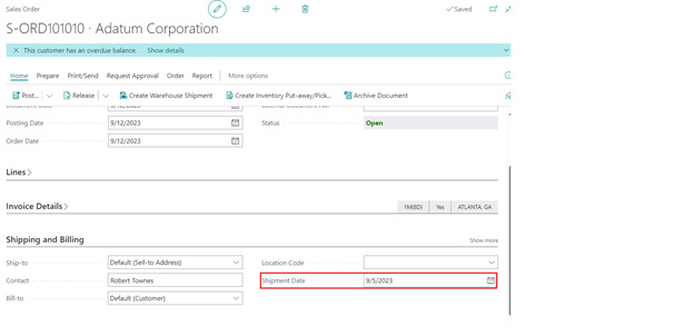 How to hide messages in Sales Documents while validating Shipment Date 1 step1