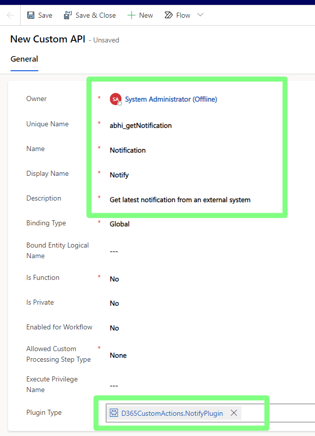 Consuming a Dynamics 365 CE Custom API from a 3rd Party 3 Custom API a unique name