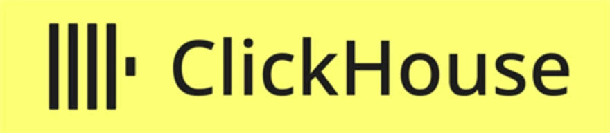 ClickHouse logo on a yellow background with black text. ClickHouse logo on a yellow background with black text.