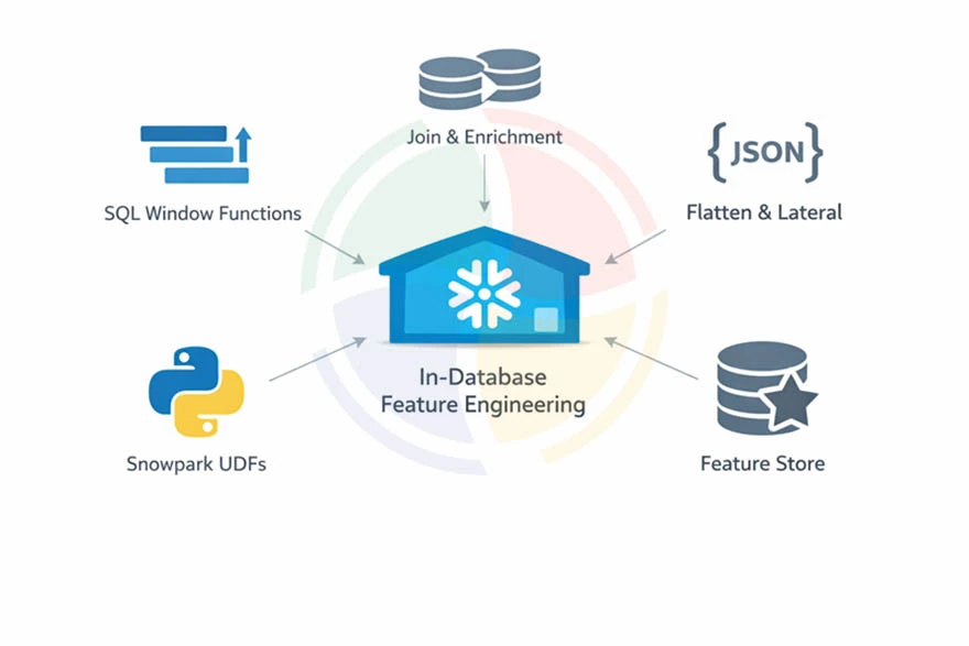 Snowflake’s native feature engineering operations Snowflake’s native feature engineering operations