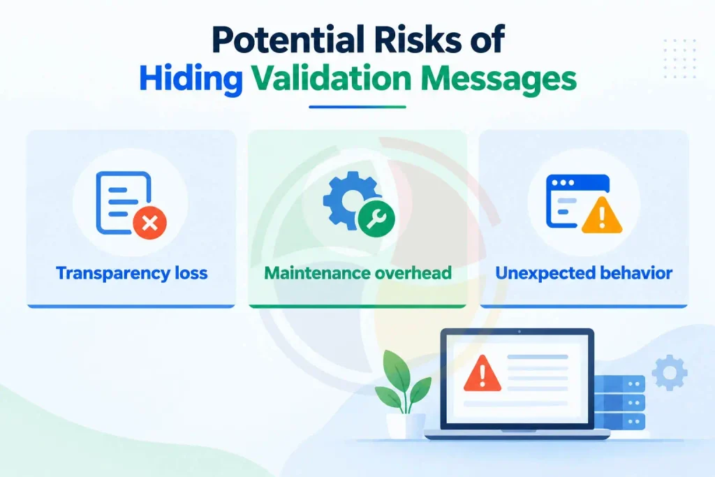 Potential Risks of Hiding Validation Messages Potential Risks of Hiding Validation Messages