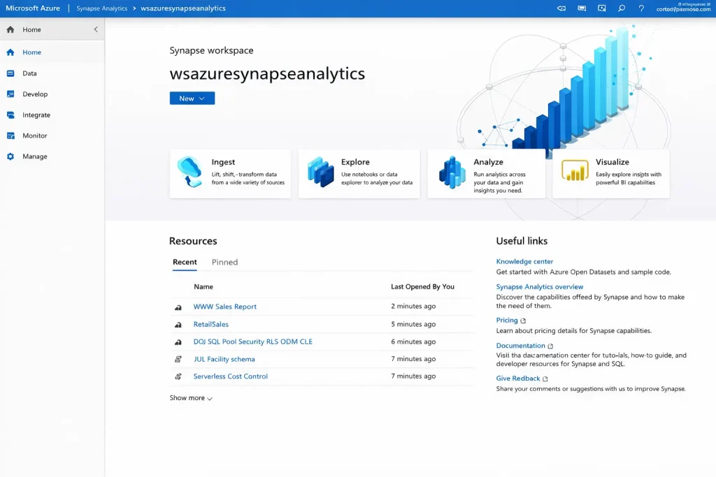 Unified workspace interface in Azure Synapse Analytics