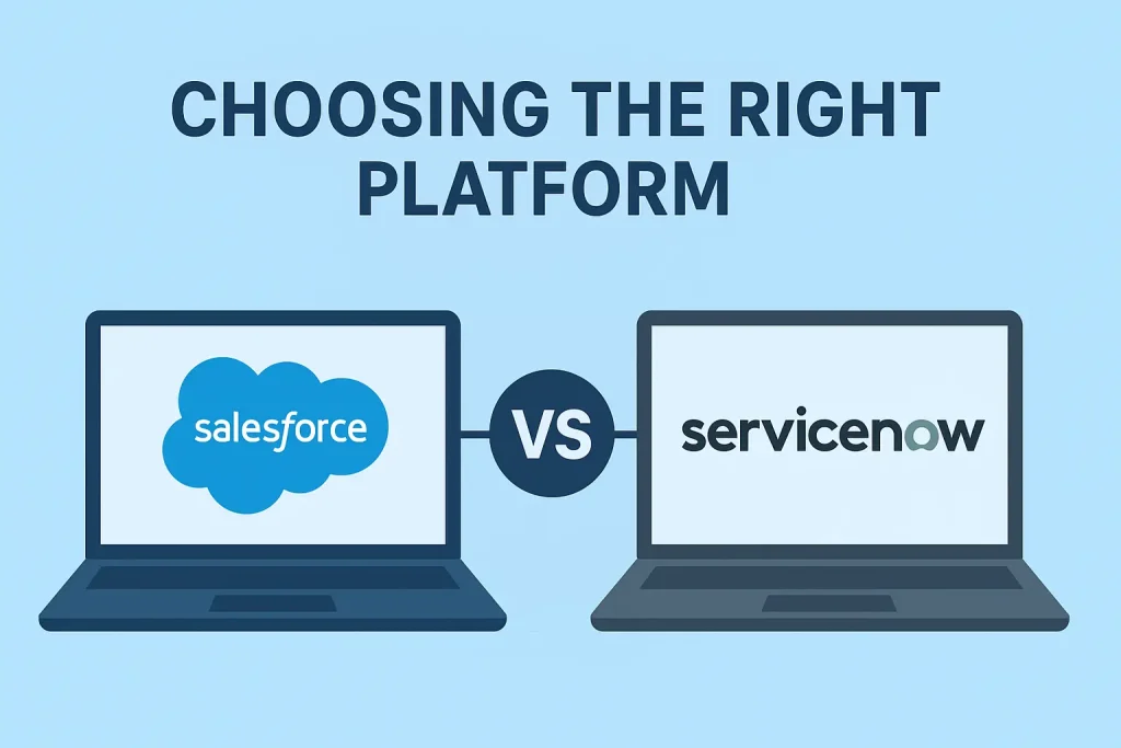 Choosing the Right Platform Salesforce and ServiceNow Choosing the Right Platform Salesforce and ServiceNow