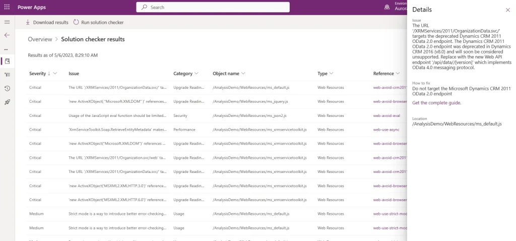 Microsoft Power Apps checker Microsoft Power Apps checker
