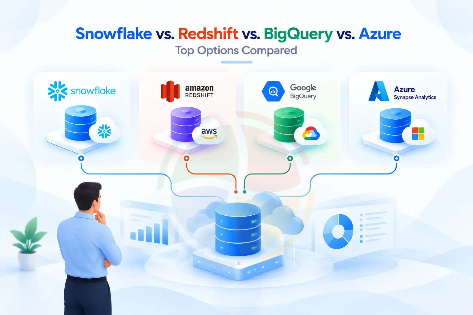 Snowflake vs. Redshift vs. BigQuery vs. Azure