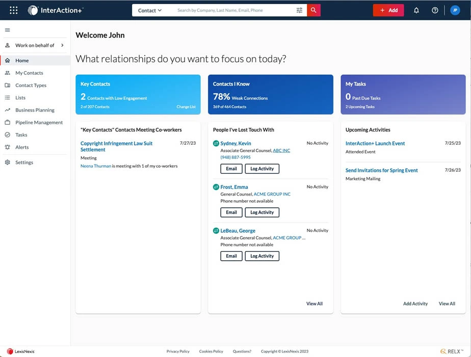 LexisNexis InterAction+ CRM for law firms
