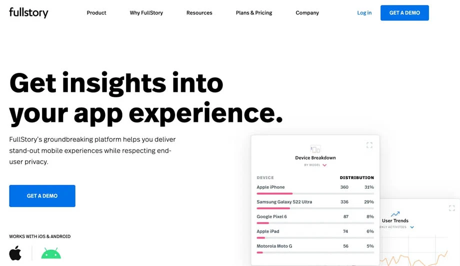 Mobile usability testing tools_tool 10_FullStory.