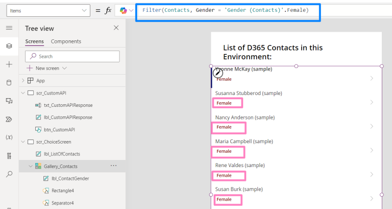 Filtering Dynamics 365 CE in Canvas Apps with Option-Sets Tutorial