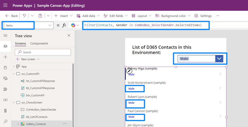 Filtering Dynamics 365 CE in Canvas Apps with Option-Sets Tutorial 5 Filtering Dynamics 365 CE in Canvas Apps Tutorial
