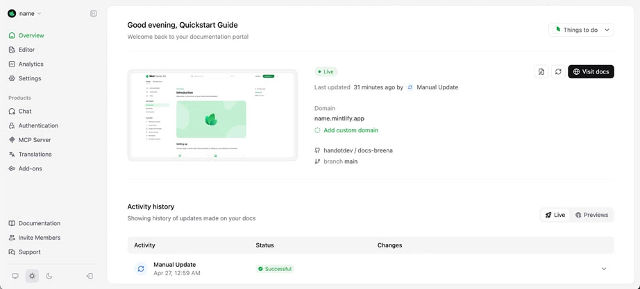 Mintlify AI documentation tool for React developers