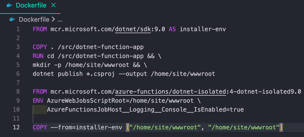 Creating a Dockerfile to Deploy .NET 9 Azure Functions with VS Code and CLI 16 image 59