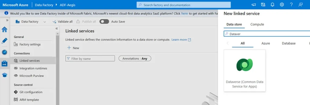 Create a Linked Service for Dynamics 365 data migration using ADF Create a Linked Service for Dynamics 365 data migration using ADF