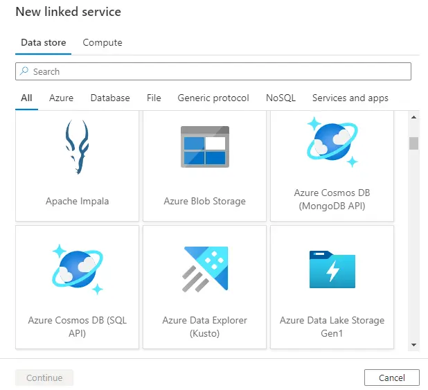 Linked Services in ADF Linked Services in ADF