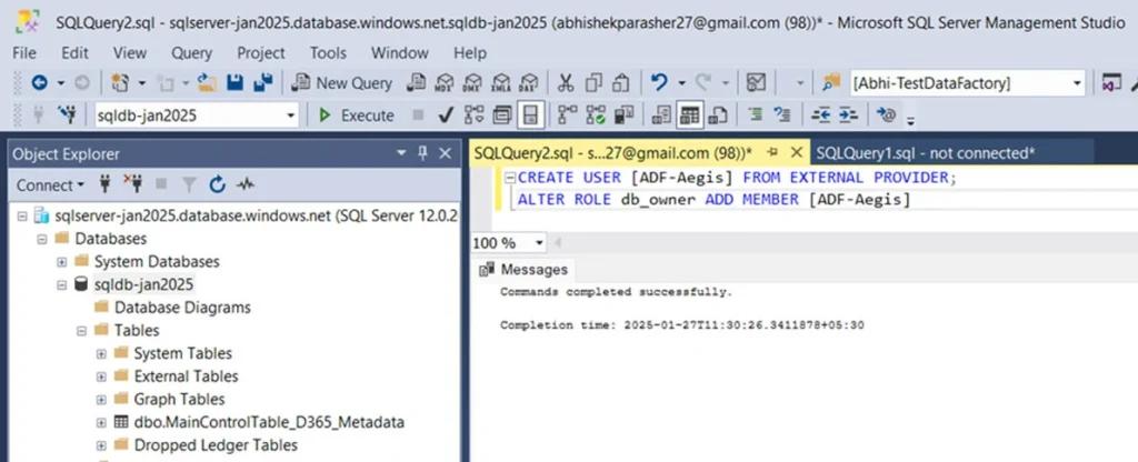 SSMS script for Dynamics 365 data migration using ADF SSMS script for Dynamics 365 data migration using ADF