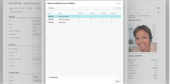 Resource allocation for SMBs in Business Central
