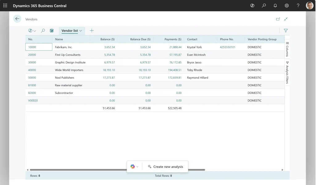 Vendor management in Business Central for small and mid-sized businesses
