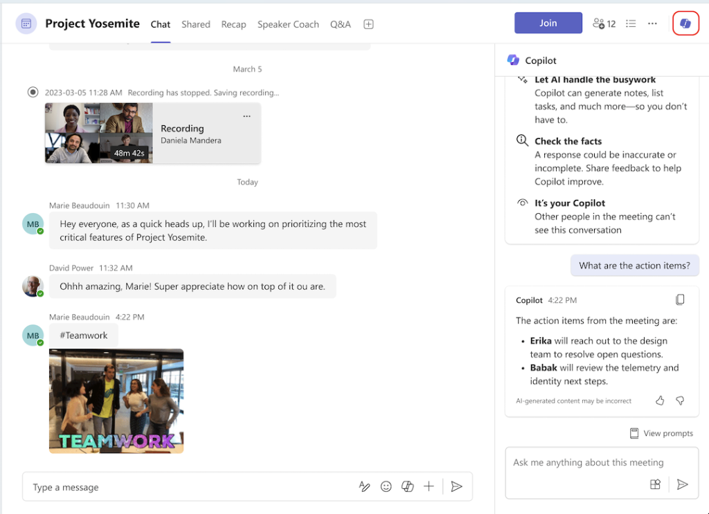 Access Copilot for Dynamics 365 Business Central with Teams meetings Access Copilot for Dynamics 365 Business Central with Teams meetings