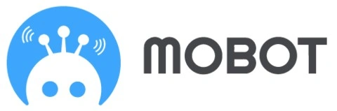 Mobot logo with a robot on the left. Mobot logo with a robot on the left.