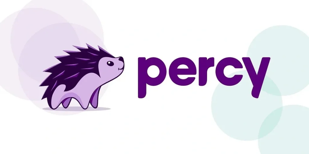 Percy by BrowserStack’s logo with a porcupine on the left and purple text on the right. Percy by BrowserStack’s logo with a porcupine on the left and purple text on the right.
