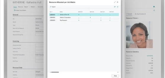 Resource allocation: Core features of Business Central