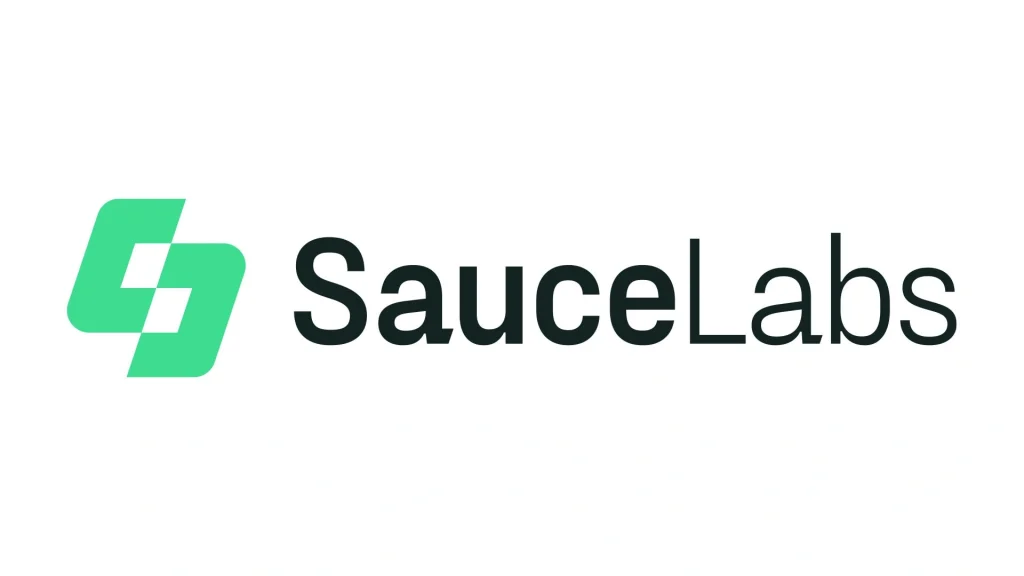 SauceLabs logo written in black. SauceLabs logo written in black.