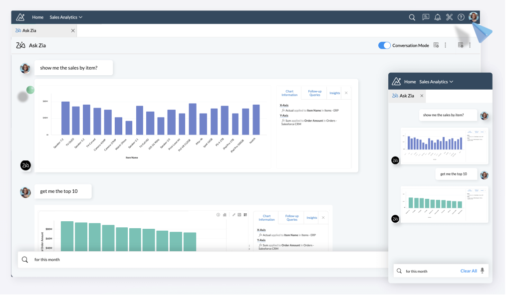 AI CRM Automation: The Key to Business Growth 2 Zoho Ask Zia for CRM task automation