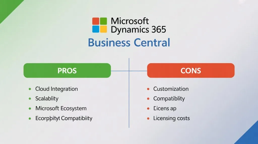 Microsoft Dynamics 365 Business Central Pros and Cons