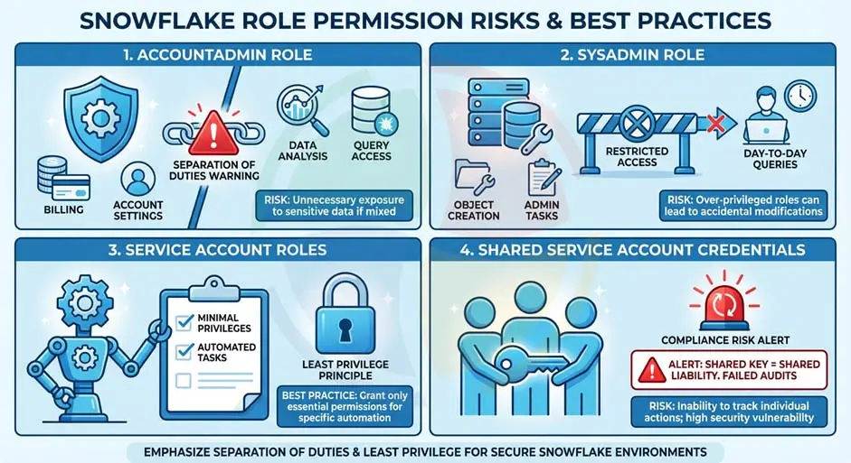 Admin and analytical roles in Snowflake for data governance
