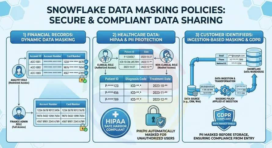 Data masking sensitive data for Snowflake governance and compliance