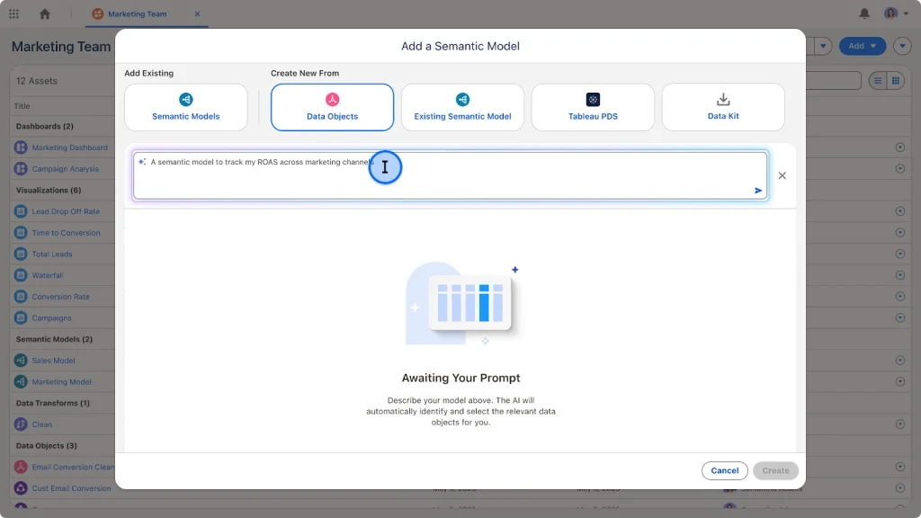 Auto-Generate Semantic Models from Workspaces in Tableau