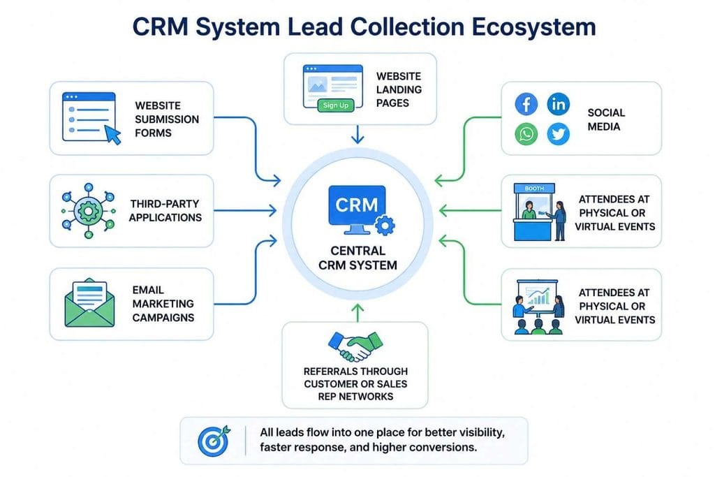 CRM System Lead Collection Ecosystem