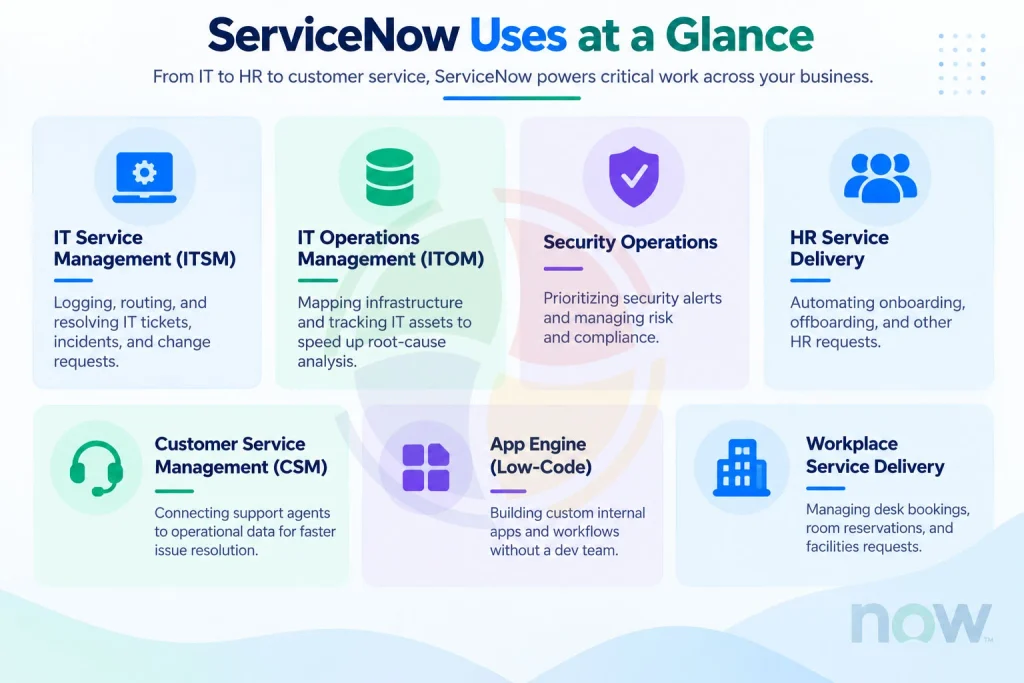 Uses of ServiceNow